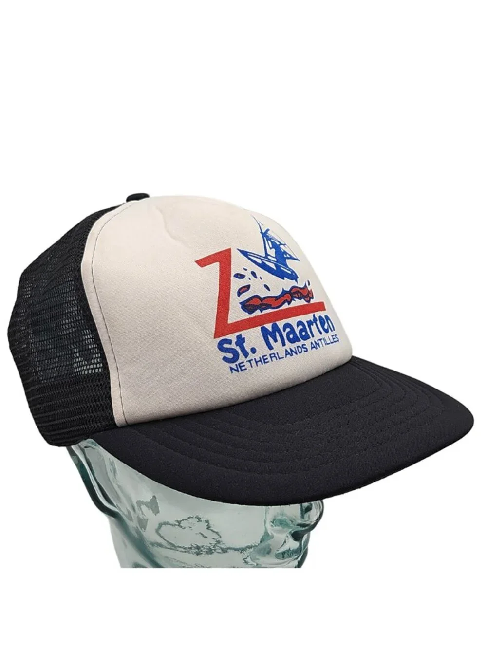 Vintage St. Maarten Netherlands Antilles Trucker Cap Snapback Mesh Hat